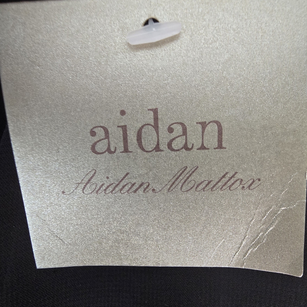Aidan Mattox Black & Metallic Blue Cocktail Dress NWT - Picture 4 of 7